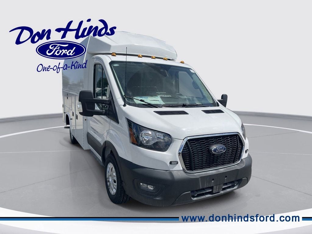 2024 Ford Transit-350 Base in Oxford White — front three-quarter view