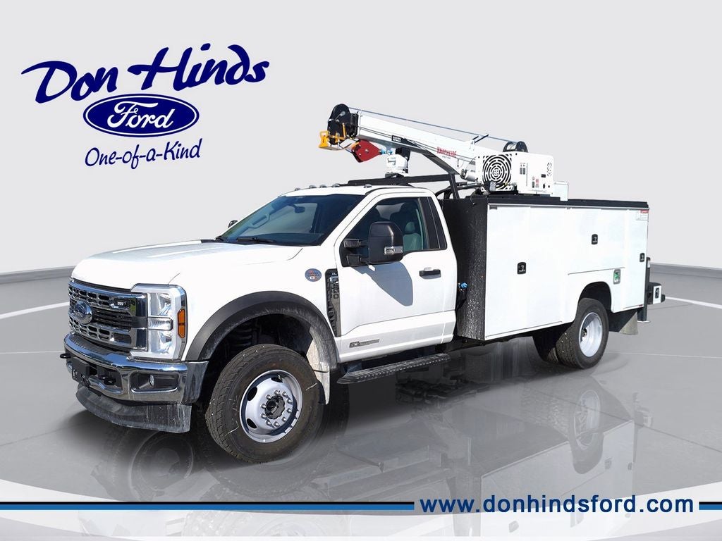 2024 Ford F-600SD XL in Oxford White — front three-quarter view