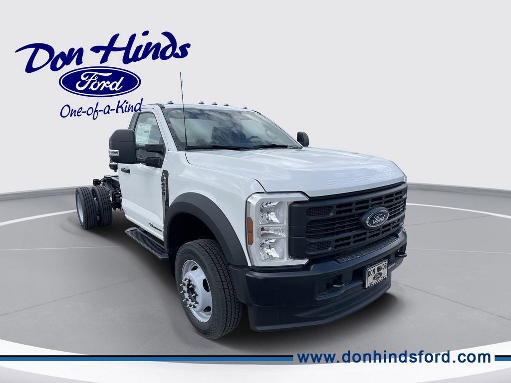2025 Ford F-450SD XL DRW in Oxford White — front three-quarter view