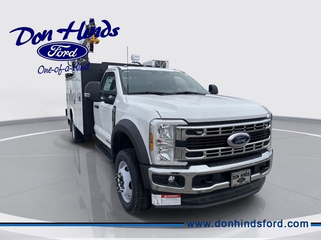 2024 Ford F-550SD XL DRW in Oxford White — front three-quarter view