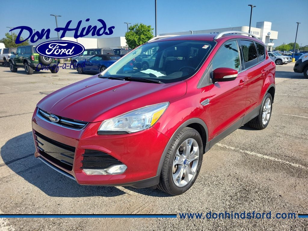 2015 Ford Escape Titanium in Ruby Red Metallic — front three-quarter view