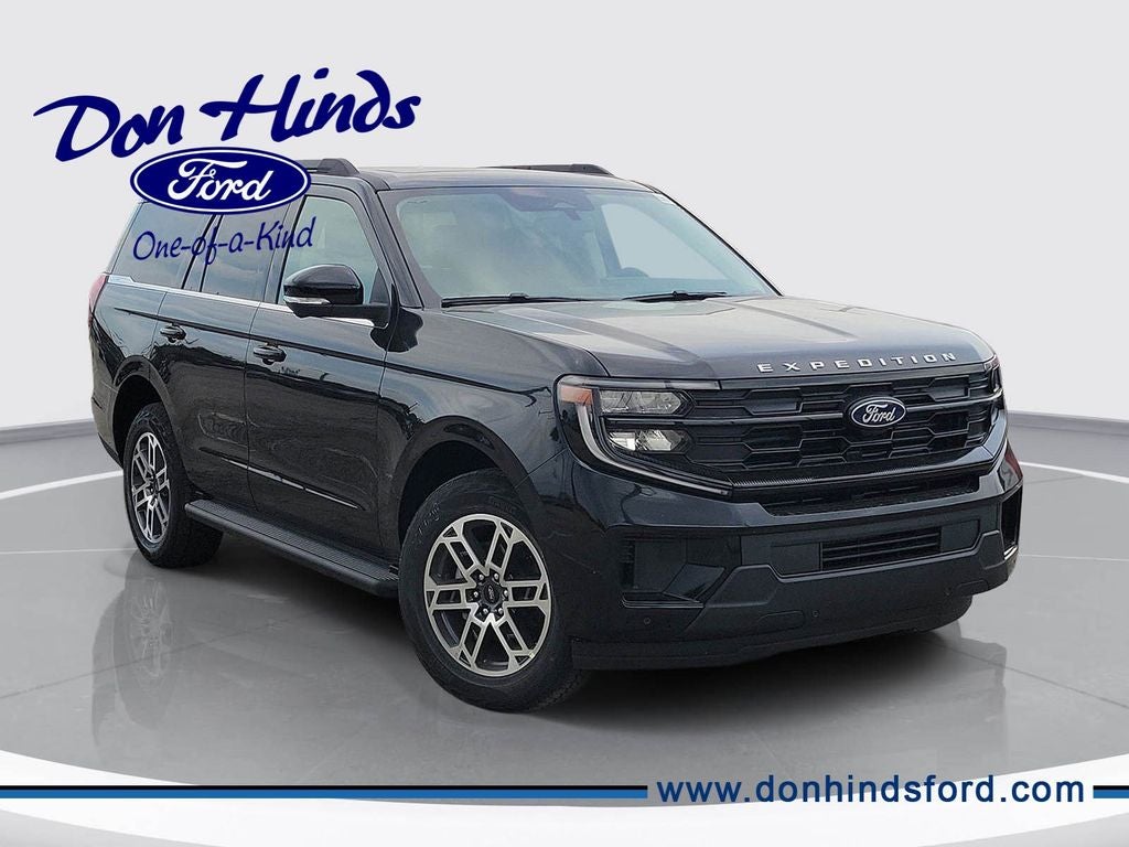 2026 Ford Expedition Active in Agate Black Metallic — front three-quarter view