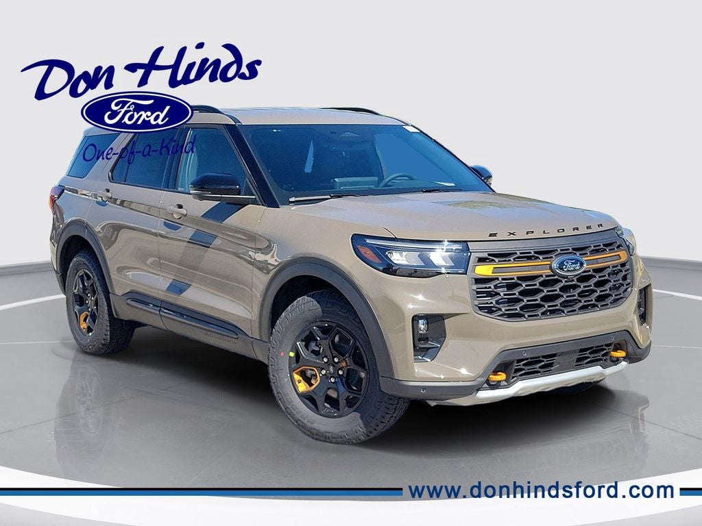 2026 Ford Explorer Tremor in Marsh Gray — front three-quarter view