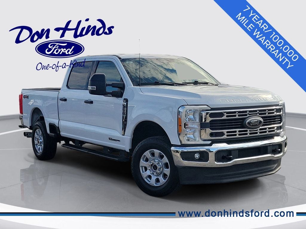 2024 Ford F-250SD XLT in Oxford White — front three-quarter view