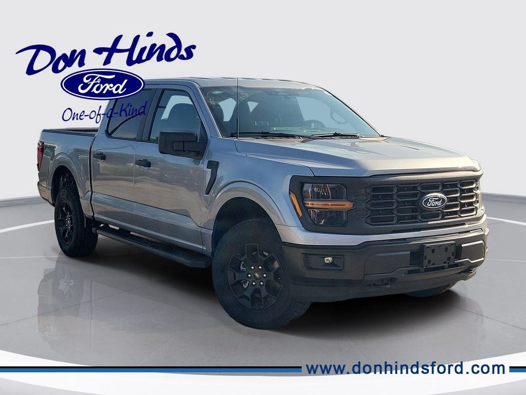 2026 Ford F-150 STX in Silver Metallic — front three-quarter view