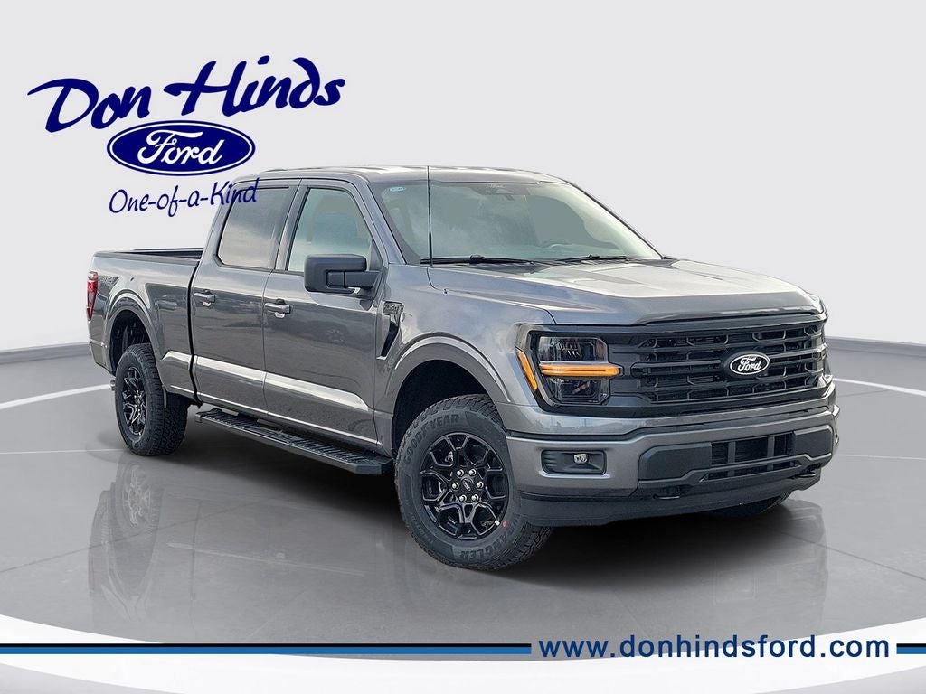 2026 Ford F-150 XLT in Gray Metallic — front three-quarter view