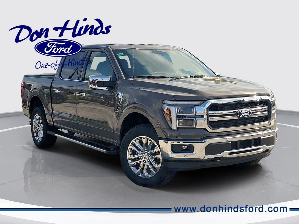 2026 Ford F-150 Lariat in Marsh Gray — front three-quarter view