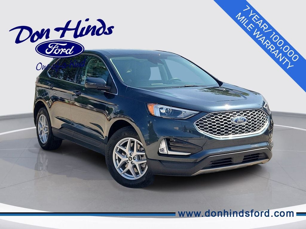 2023 Ford Edge SEL in Blue Metallic — front three-quarter view