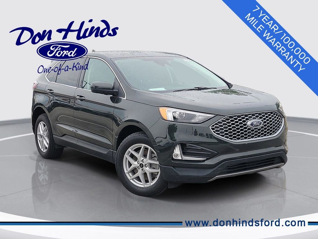 2023 Ford Edge SEL in Green Metallic — front three-quarter view