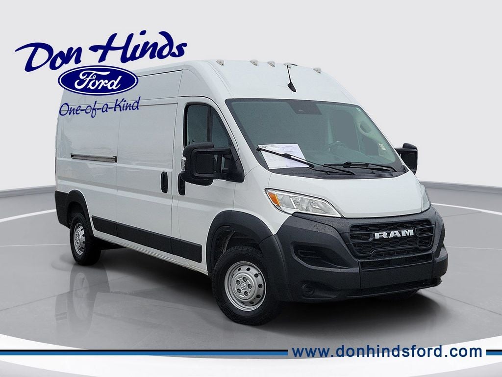 2023 RAM ProMaster 2500 High Roof in Bright White Clearcoat — front three-quarter view