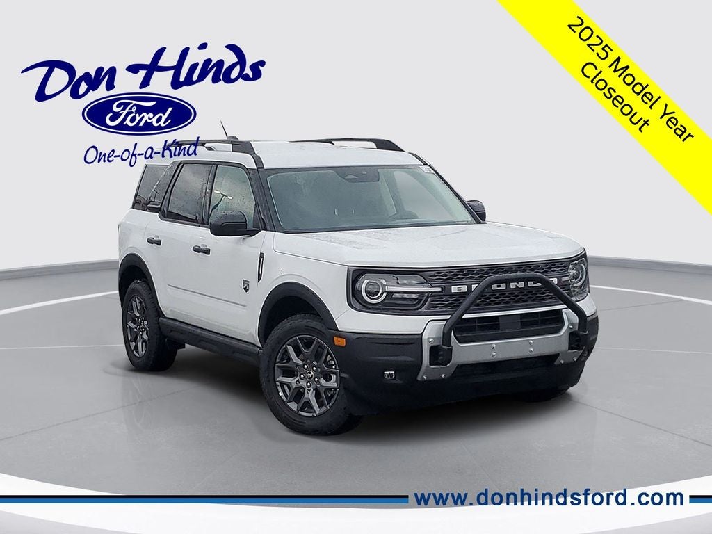 2025 Ford Bronco Sport Big Bend in Oxford White — front three-quarter view