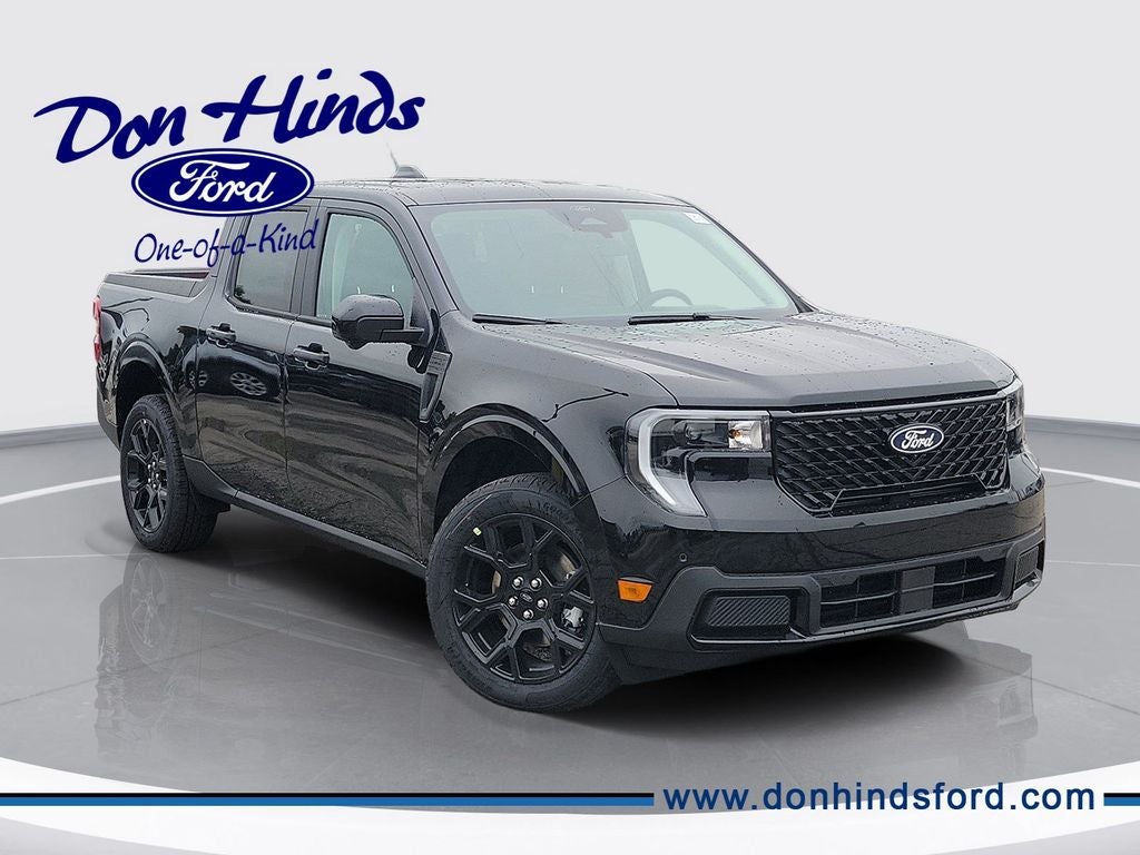 2026 Ford Maverick Lariat in Shadow Black — front three-quarter view