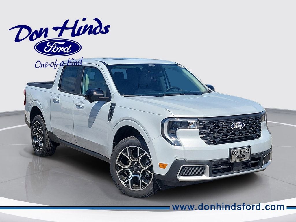 2026 Ford Maverick Lariat in White Metallic — front three-quarter view